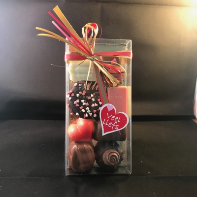 Transparant doosje met bonbons