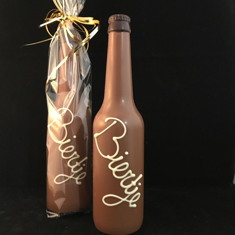 Bierflesje van chocolade