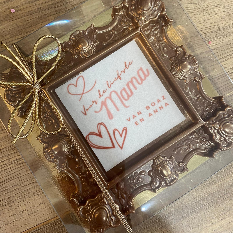 Chocolade lijstje: zelf met tekst samenstellen. Uniek Eetbaar Cadeau