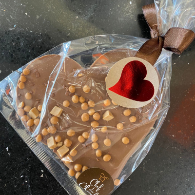 Chocoladehart karamel-zeezout