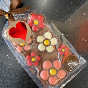 Chocoladetablet bloemen