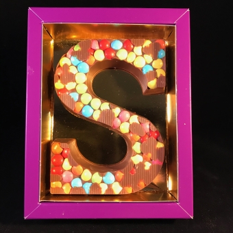 Chocoladeletter confetti letter S